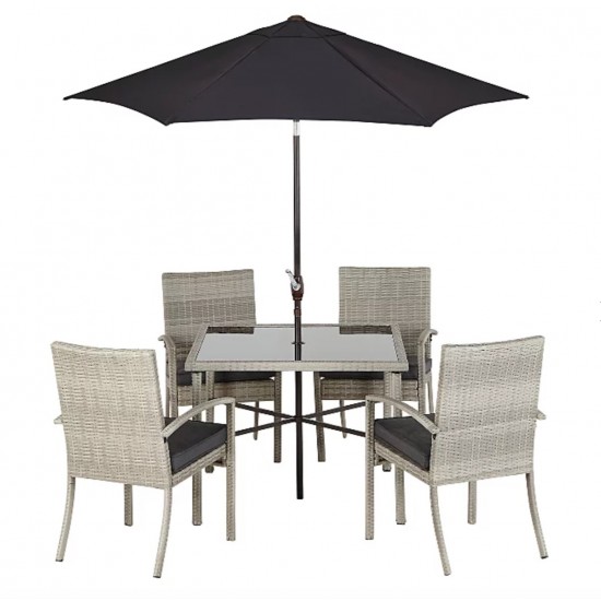 Jakarta Charcoal 6 Piece Patio Set